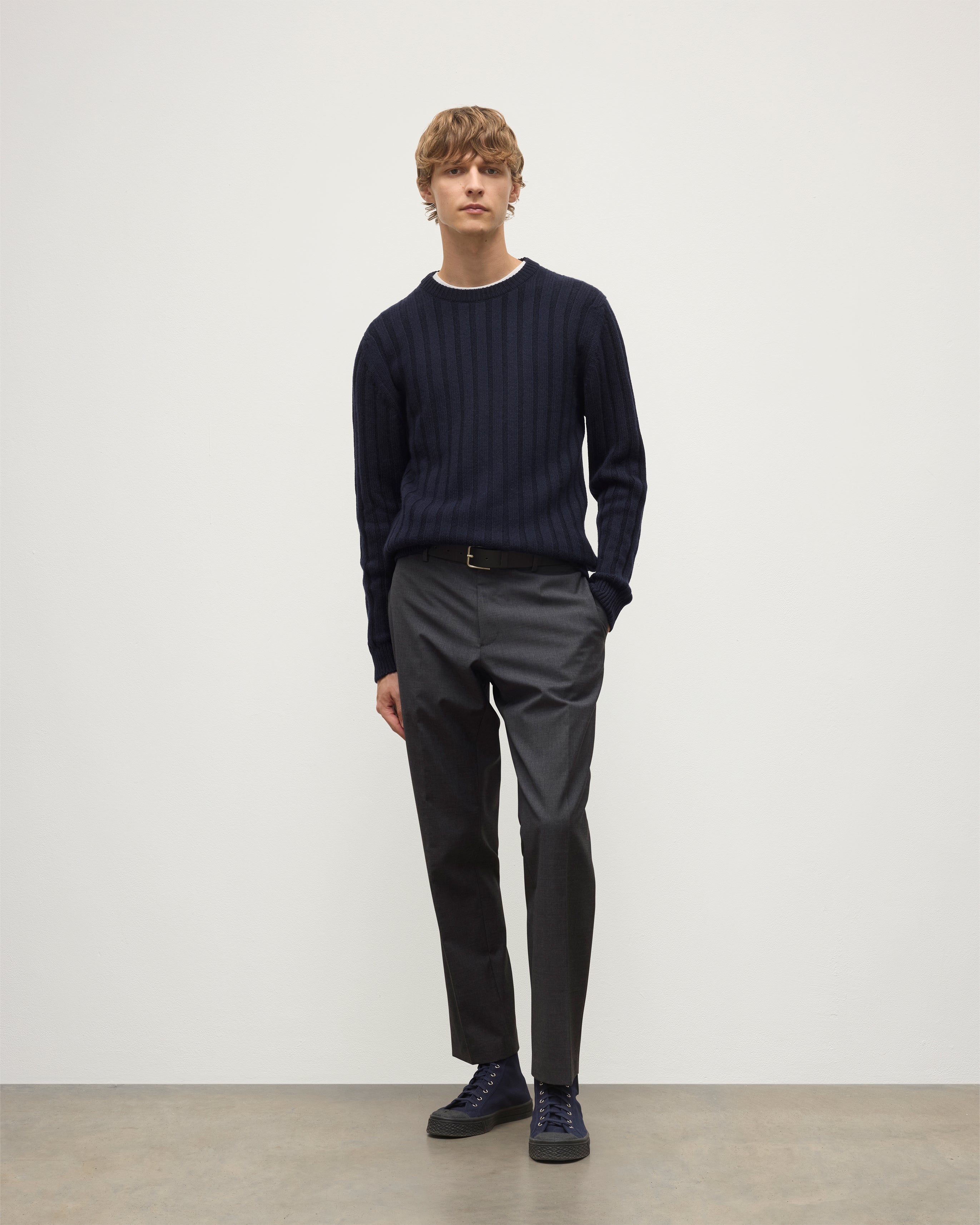 Peel Dark Navy Cashmere Jumper