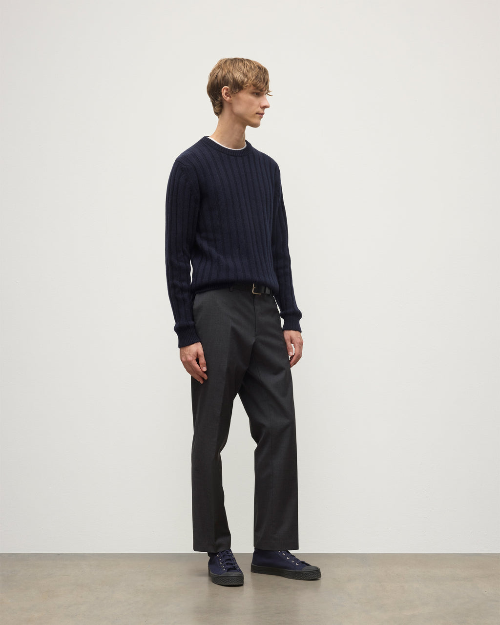 Peel Dark Navy Cashmere Jumper