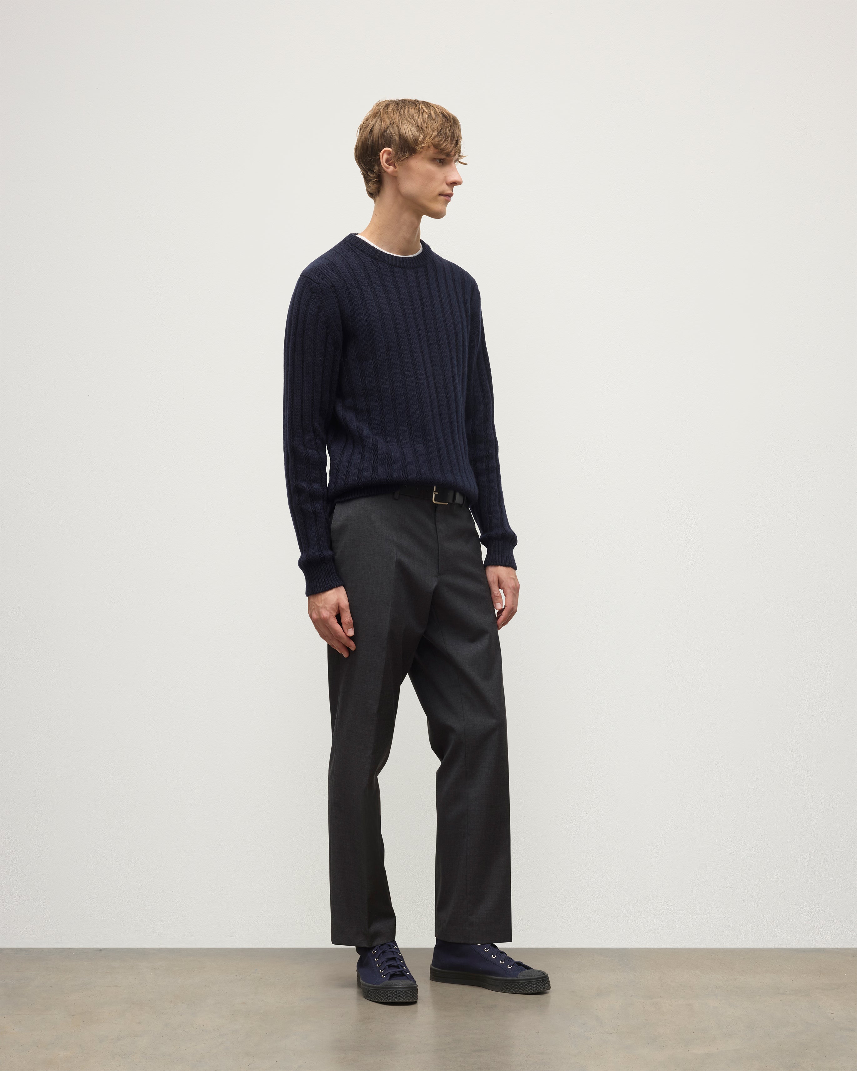 Peel Dark Navy Cashmere Jumper