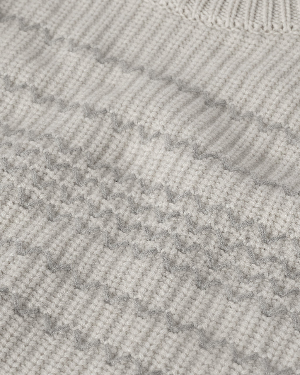 Summit Natural & Grey Cashmere Jumper