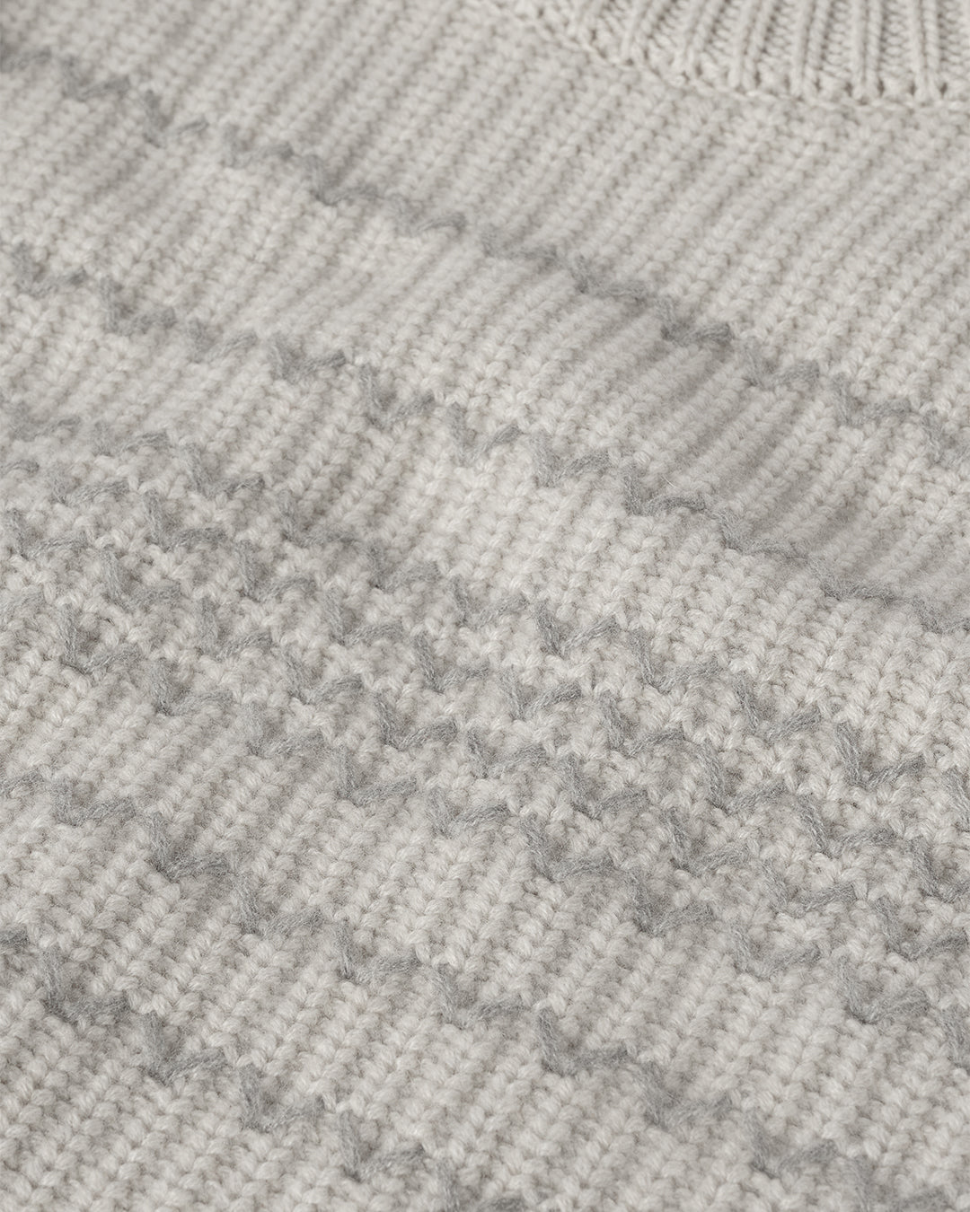 Summit Natural & Grey Cashmere Jumper
