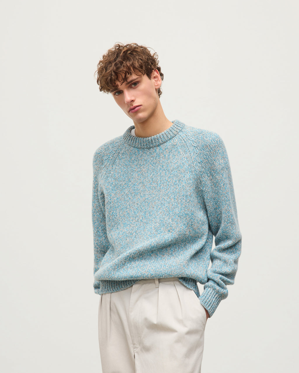 Fyfe Bright Blue Cashmere Jumper