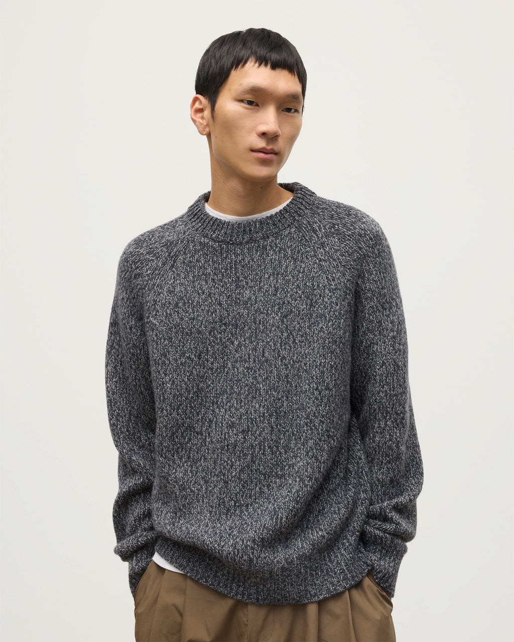 Fyfe Dark Navy Marl Cashmere Jumper