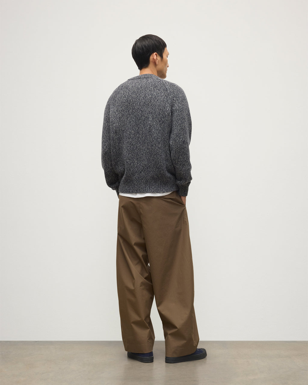 Fyfe Dark Navy Marl Cashmere Jumper