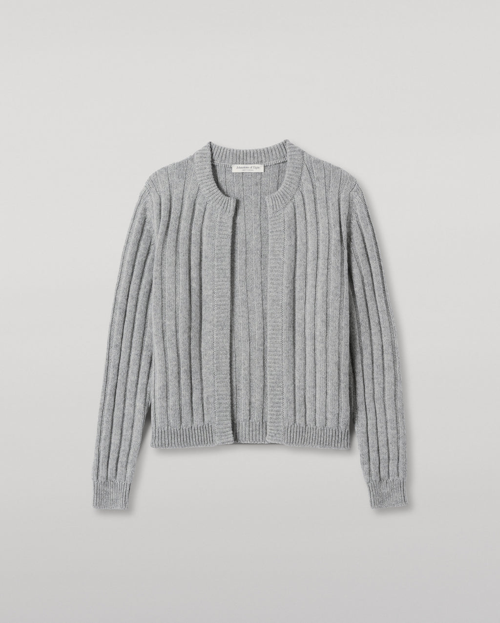 Lecht Grey Cashmere Crew Cardigan