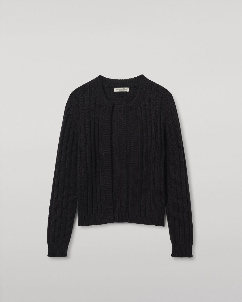 Lecht Black Cashmere Crew Cardigan