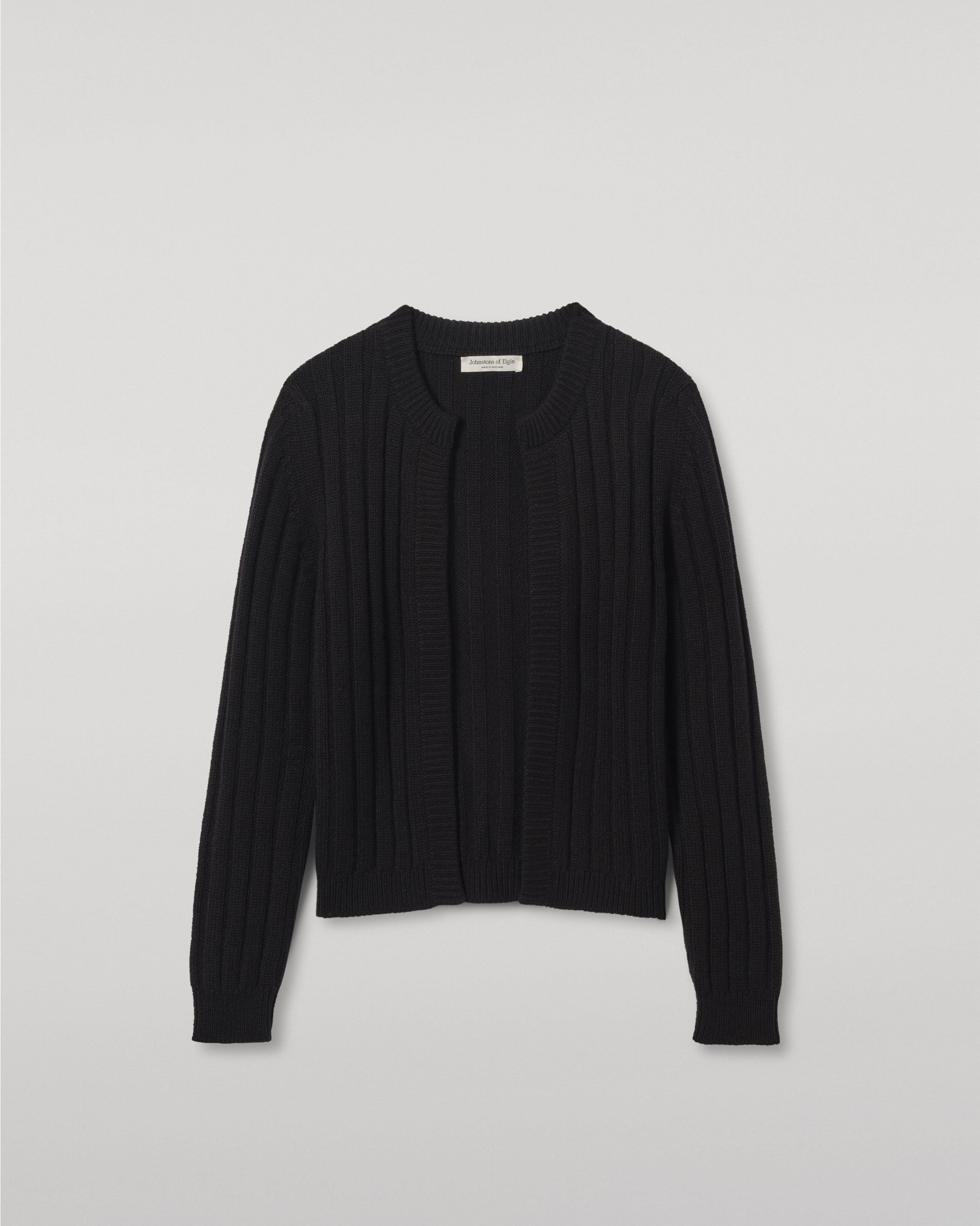 Lecht Black Cashmere Crew Cardigan