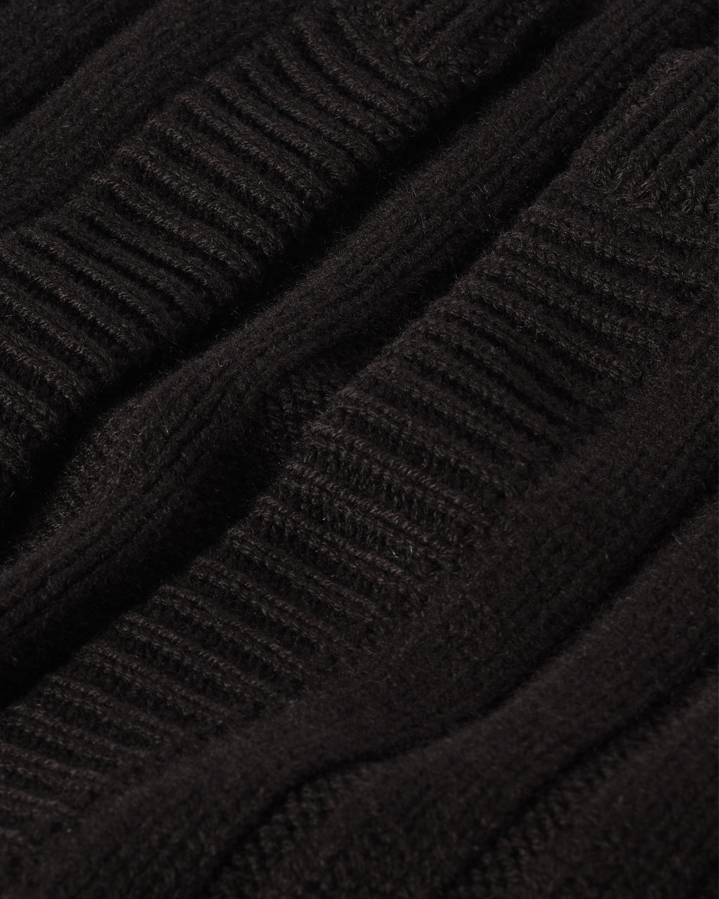 Lecht Black Cashmere Crew Cardigan
