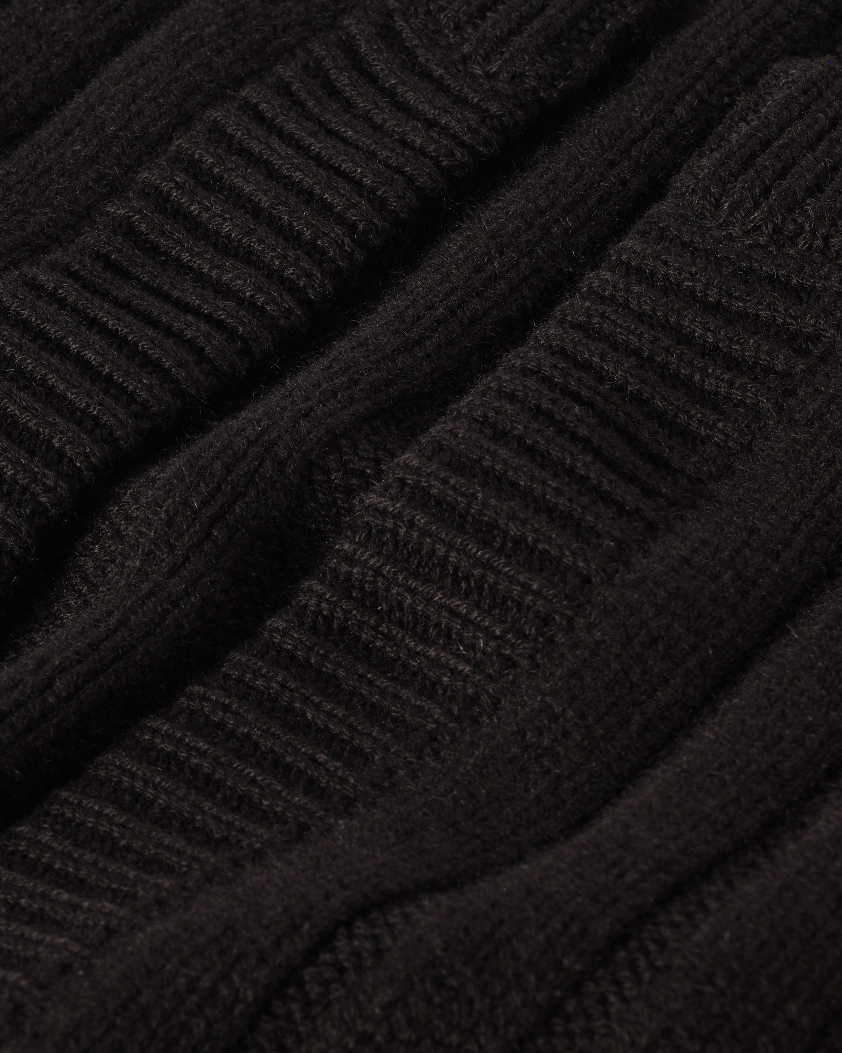 Lecht Black Cashmere Crew Cardigan
