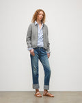Lecht Grey Cashmere Crew Cardigan