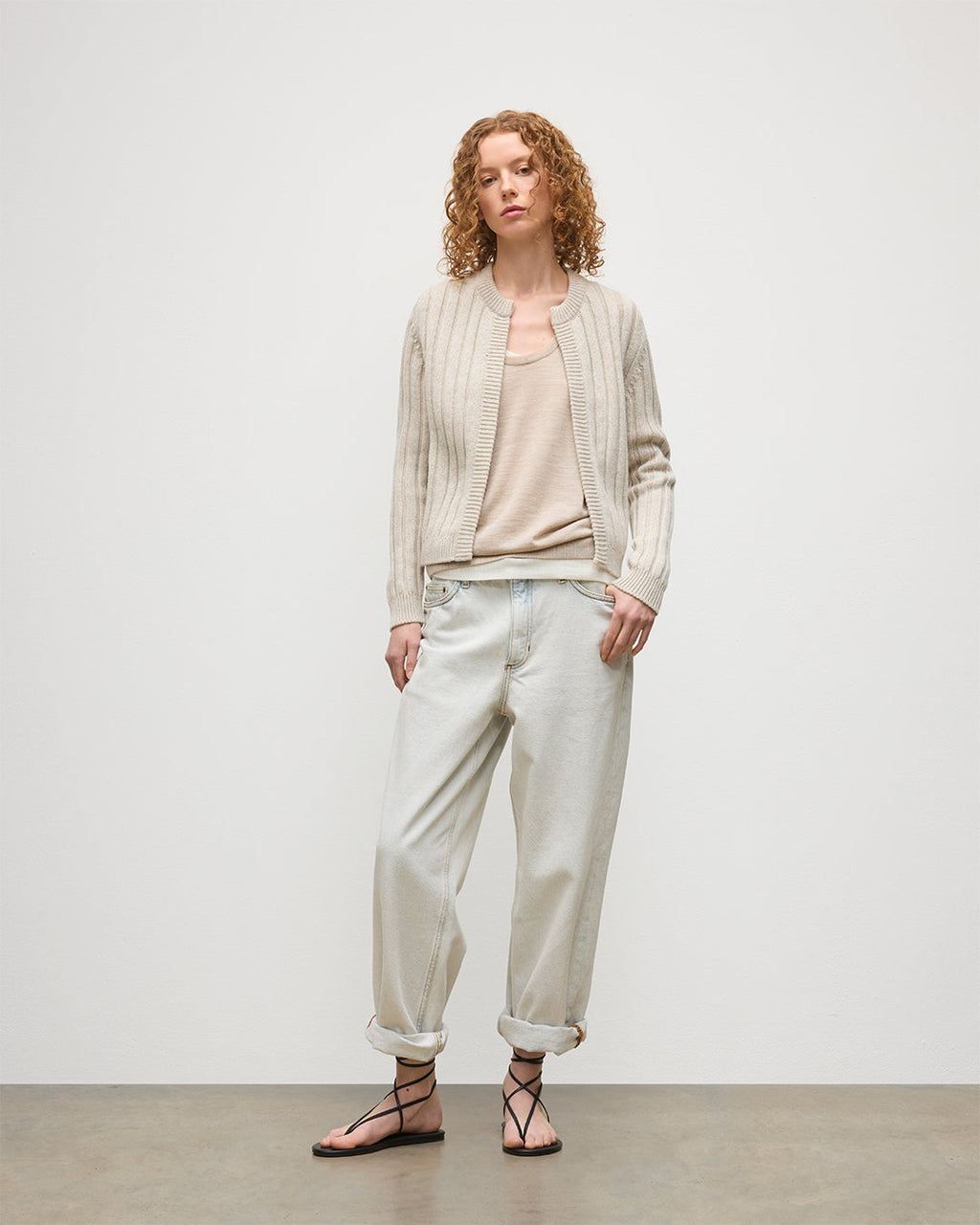 Lecht Natural Cashmere Crew Cardigan