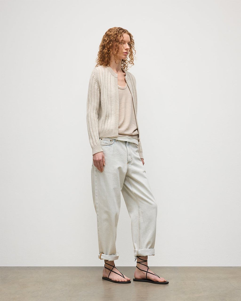 Lecht Natural Cashmere Crew Cardigan