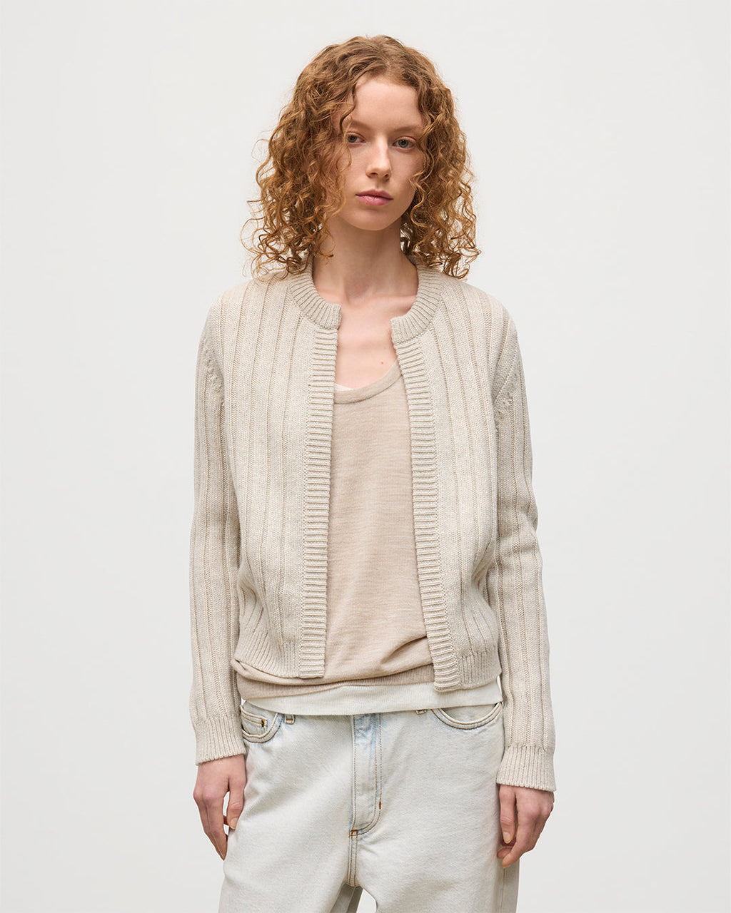 Lecht Natural Cashmere Crew Cardigan