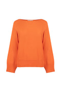 Orange Cashmere Cape Sweater
