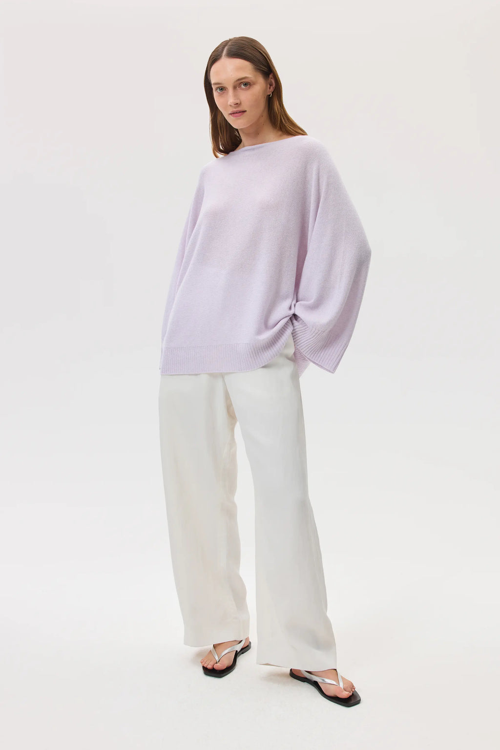 Light Purple Cashmere Cape Jumper