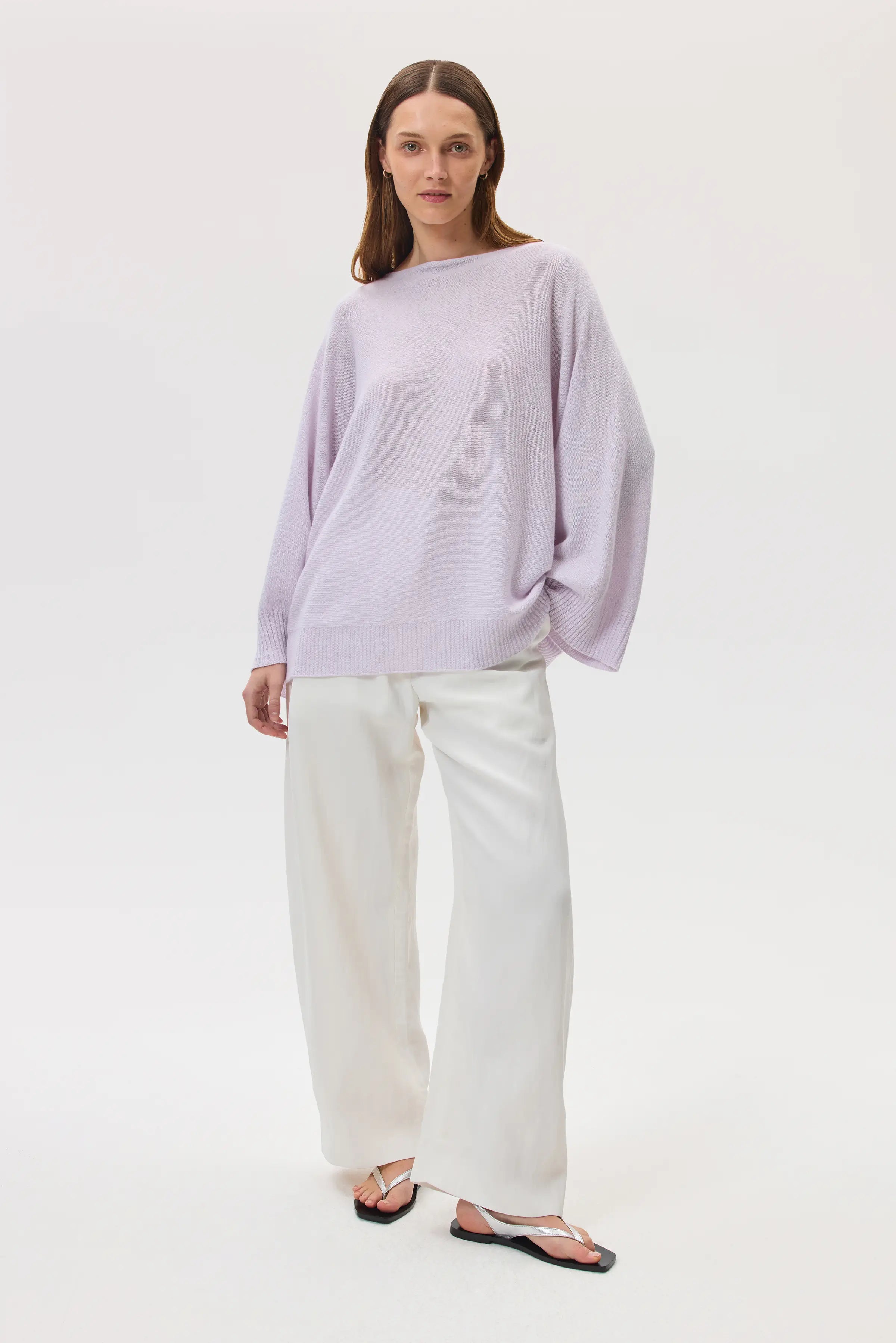 Light Purple Cashmere Cape Jumper