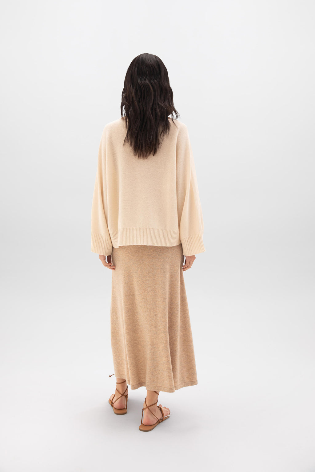 Cashmere Natural A-Line Skirt