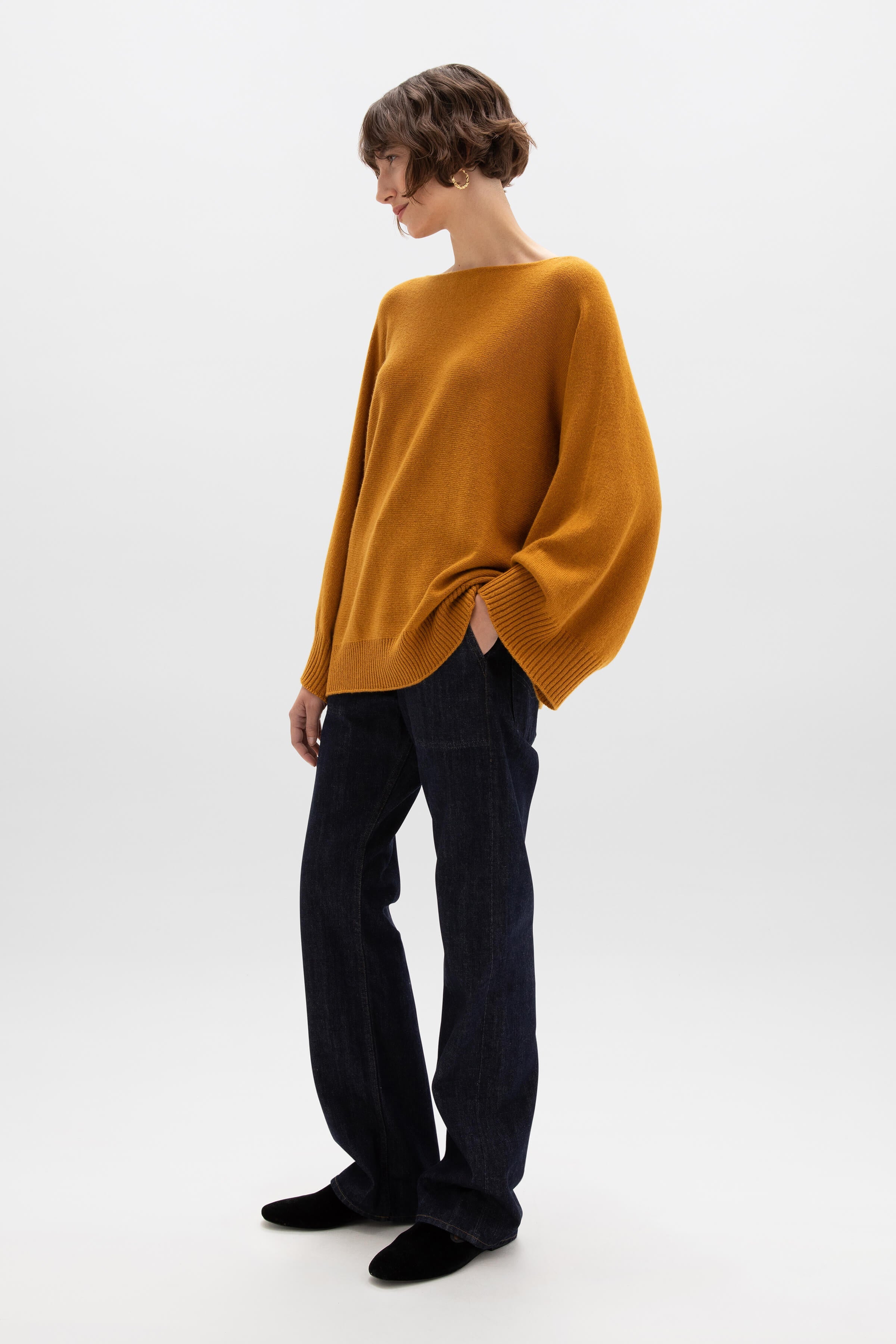 Cashmere Cape Dark Yellow Jumper