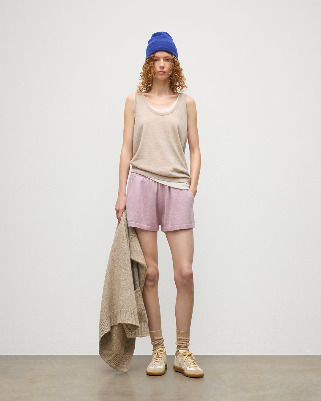 Cove Light Pink Cashmere Shorts