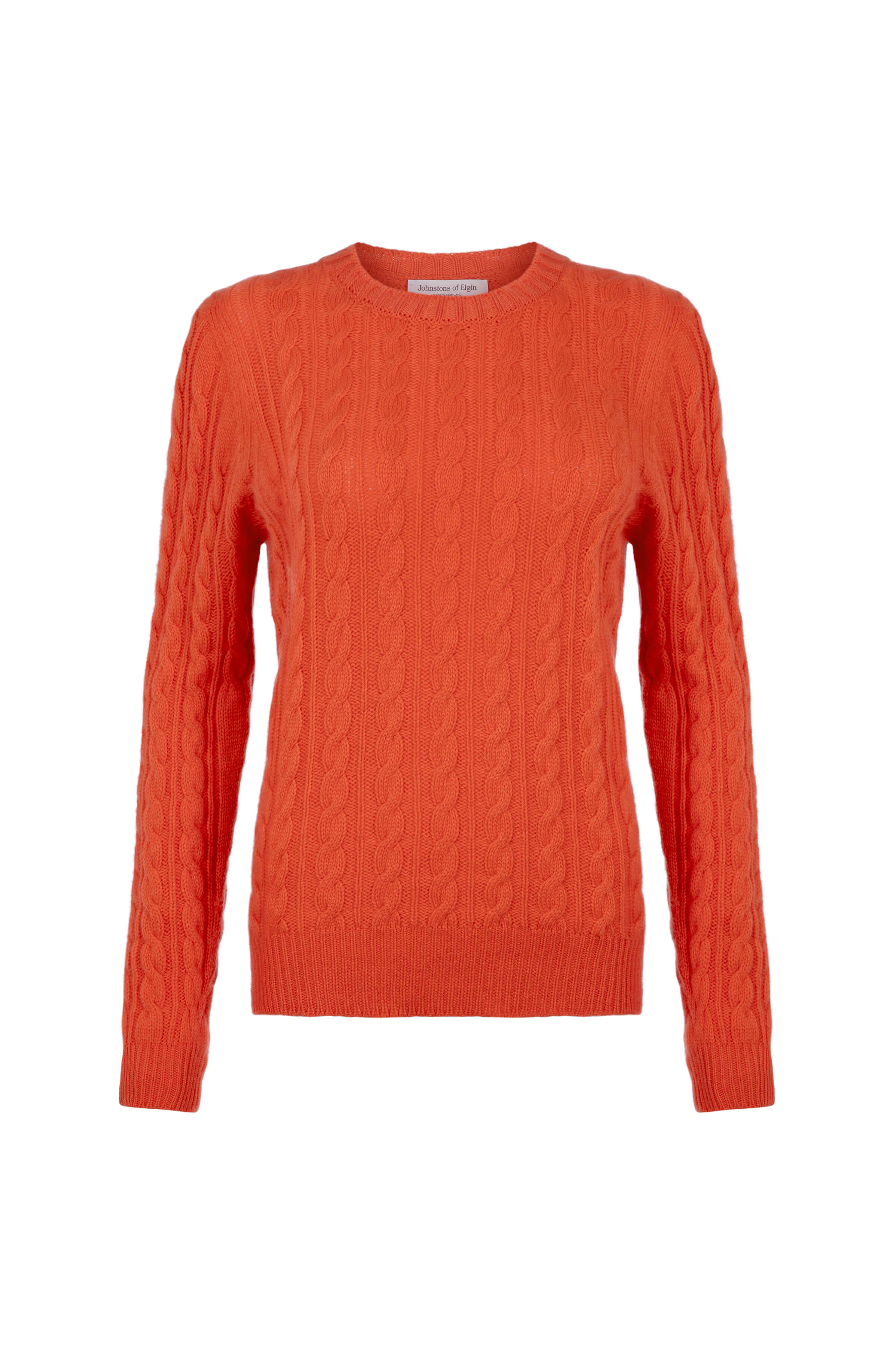 Cable Cashmere Orange Sweater