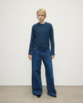 Aran Cable Navy Cashmere Jumper