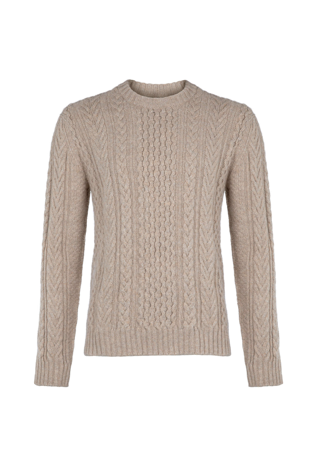 Aran Cable Cashmere Natural Jumper