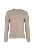 Aran Cable Cashmere Natural Jumper