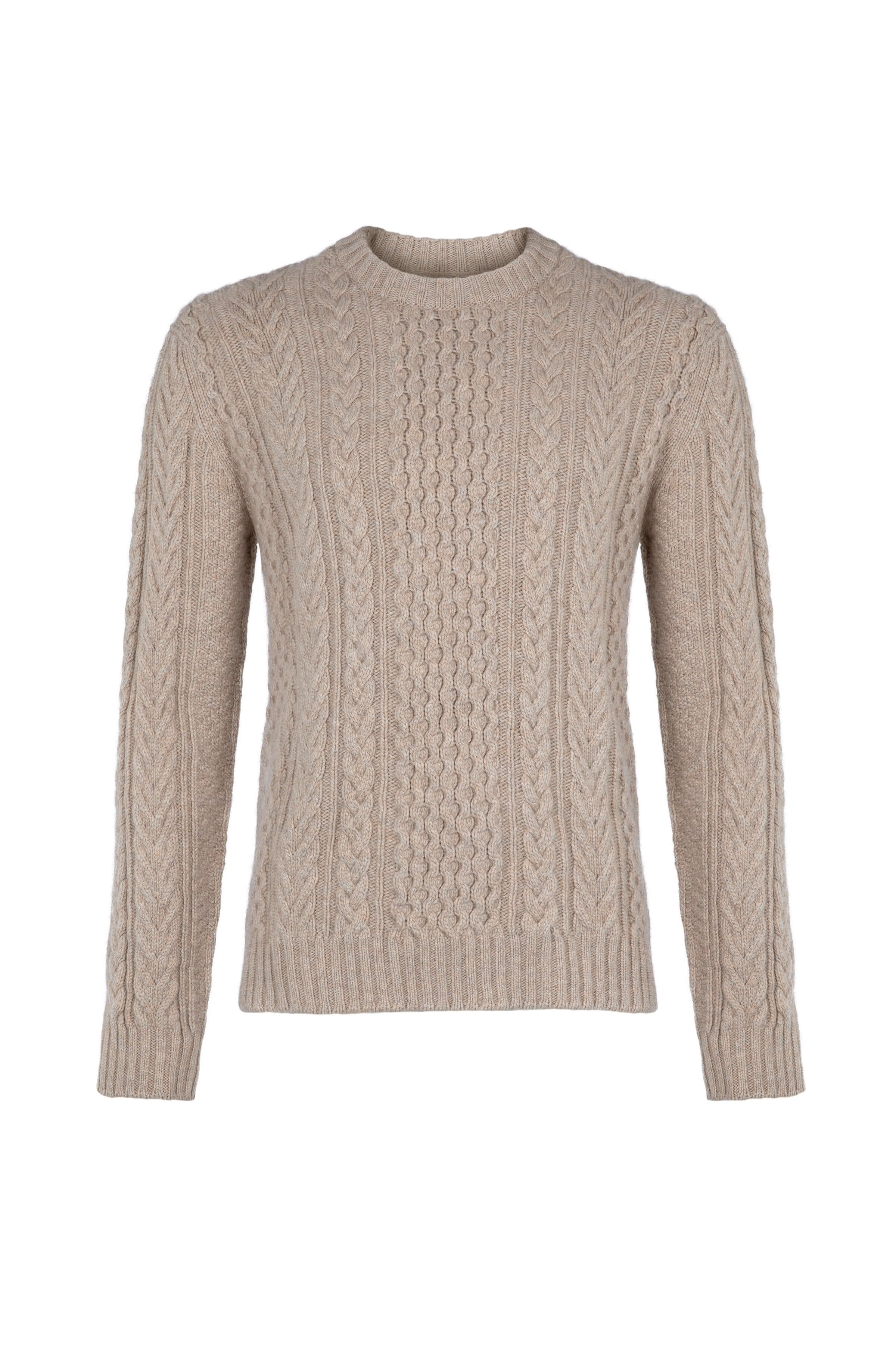 Aran Cable Cashmere Natural Jumper