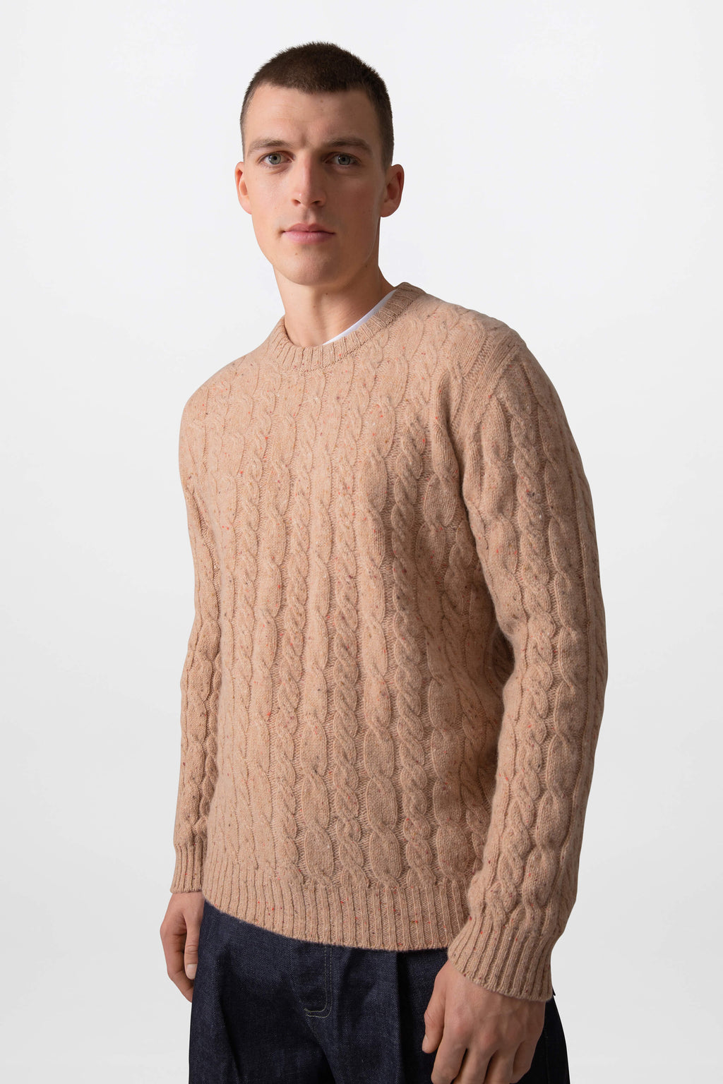 Donegal Cashmere Cable Jumper