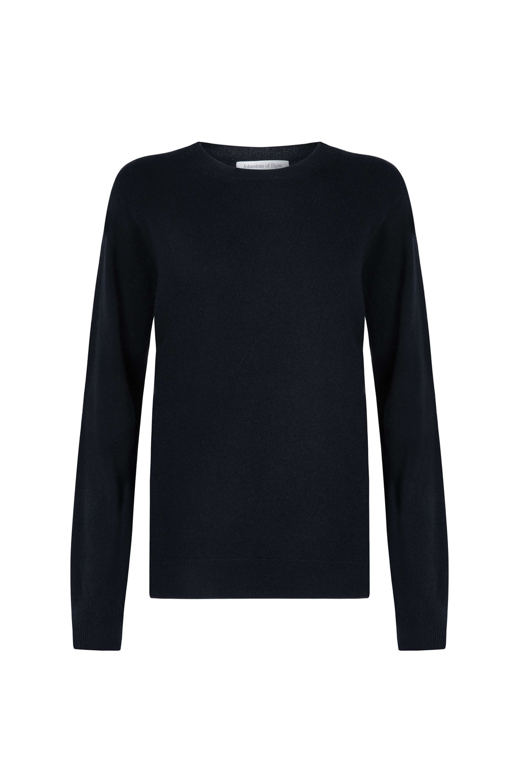 Classic Crew Neck Black Cashmere Jumper
