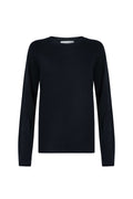 Classic Crew Neck Black Cashmere Jumper