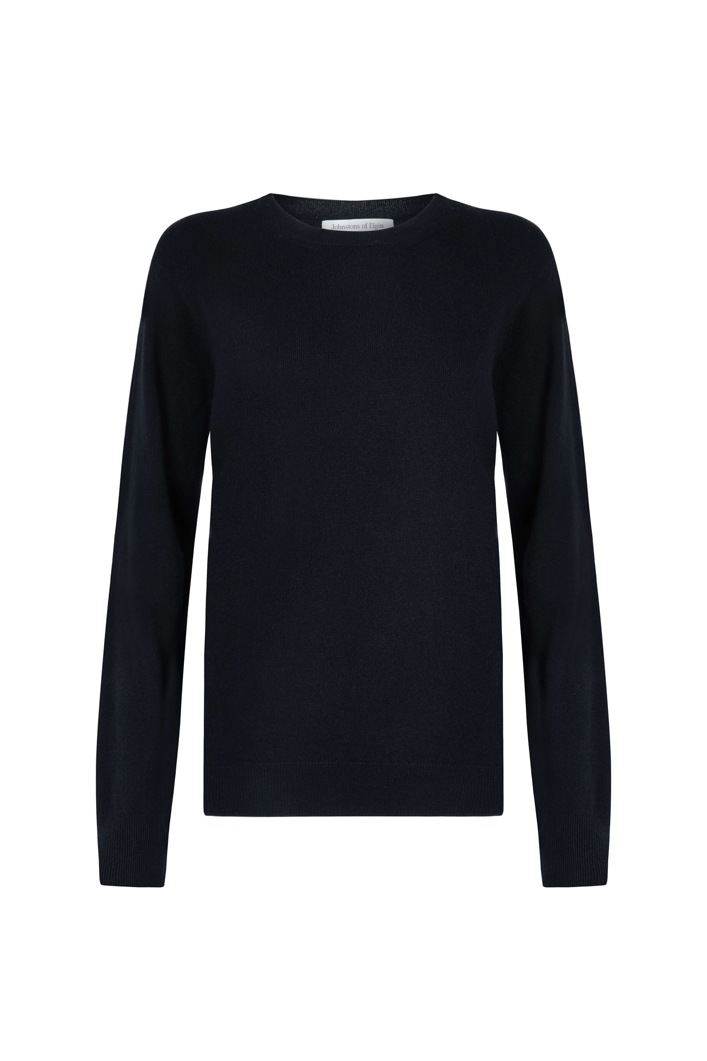 Classic Crew Neck Black Cashmere Jumper