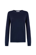 Women's Crew Neck Navy Cashmere Jumper
