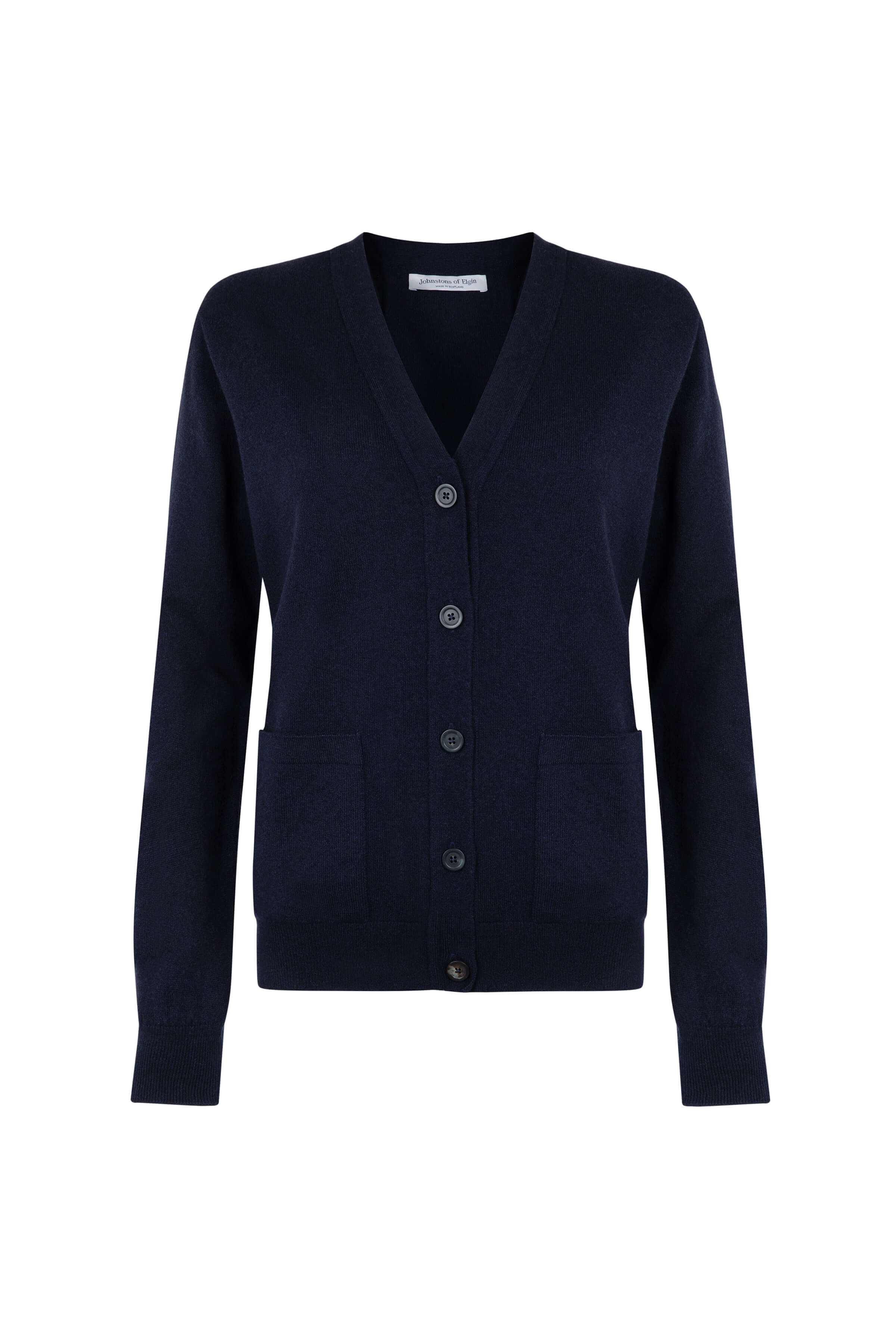 Classic Cashmere Navy Boyfriend Cardigan