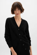 Black Cashmere Boyfriend Cardigan