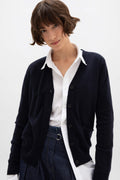 Cashmere Dark Navy Boyfriend Cardigan
