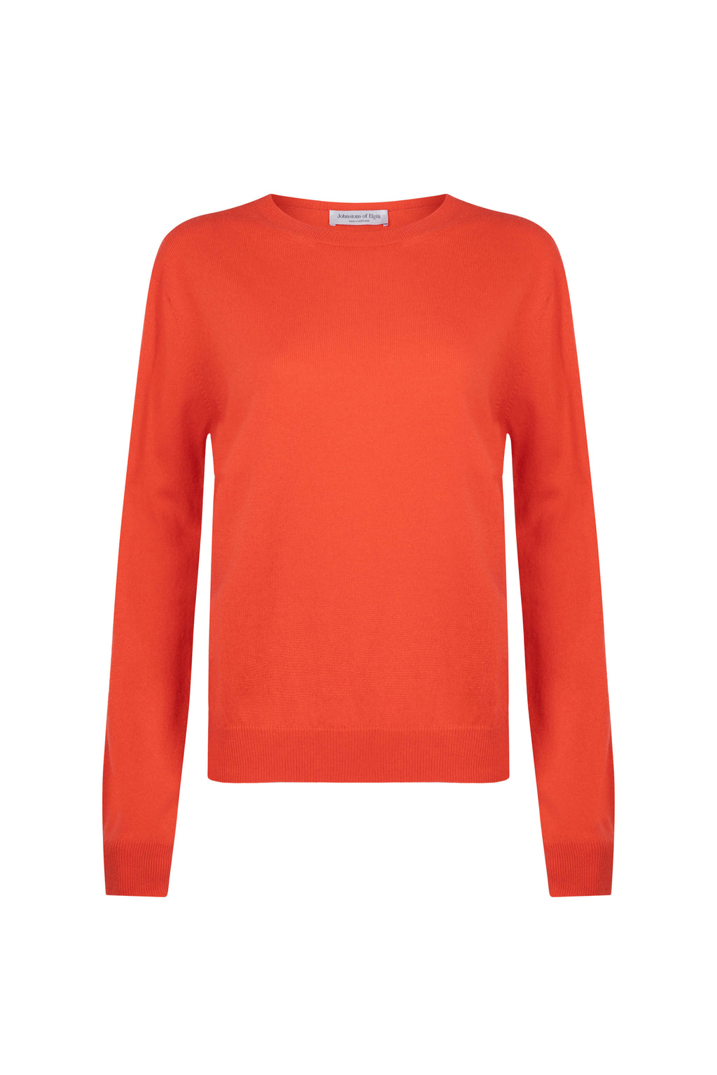 Orange Cashmere Round Neck Jumper