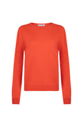 Orange Cashmere Round Neck Jumper