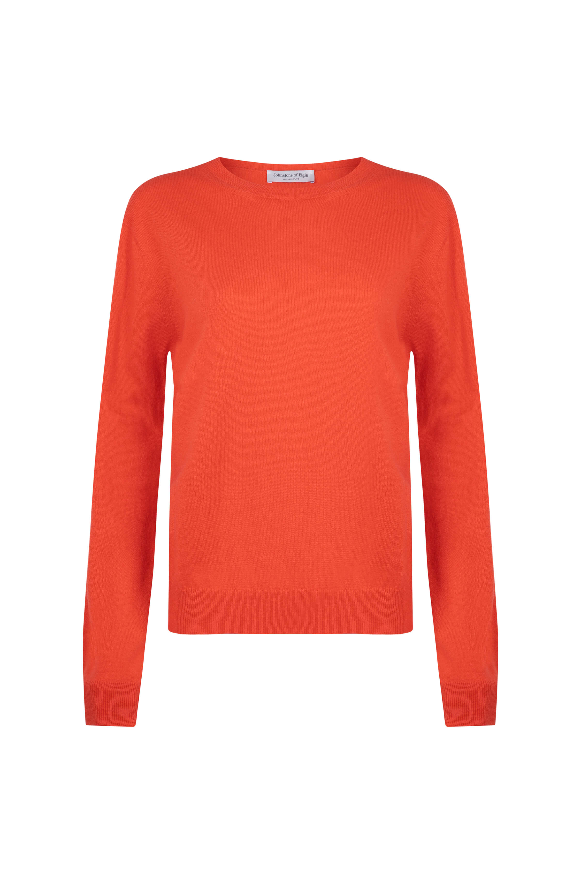 Orange Cashmere Round Neck Jumper