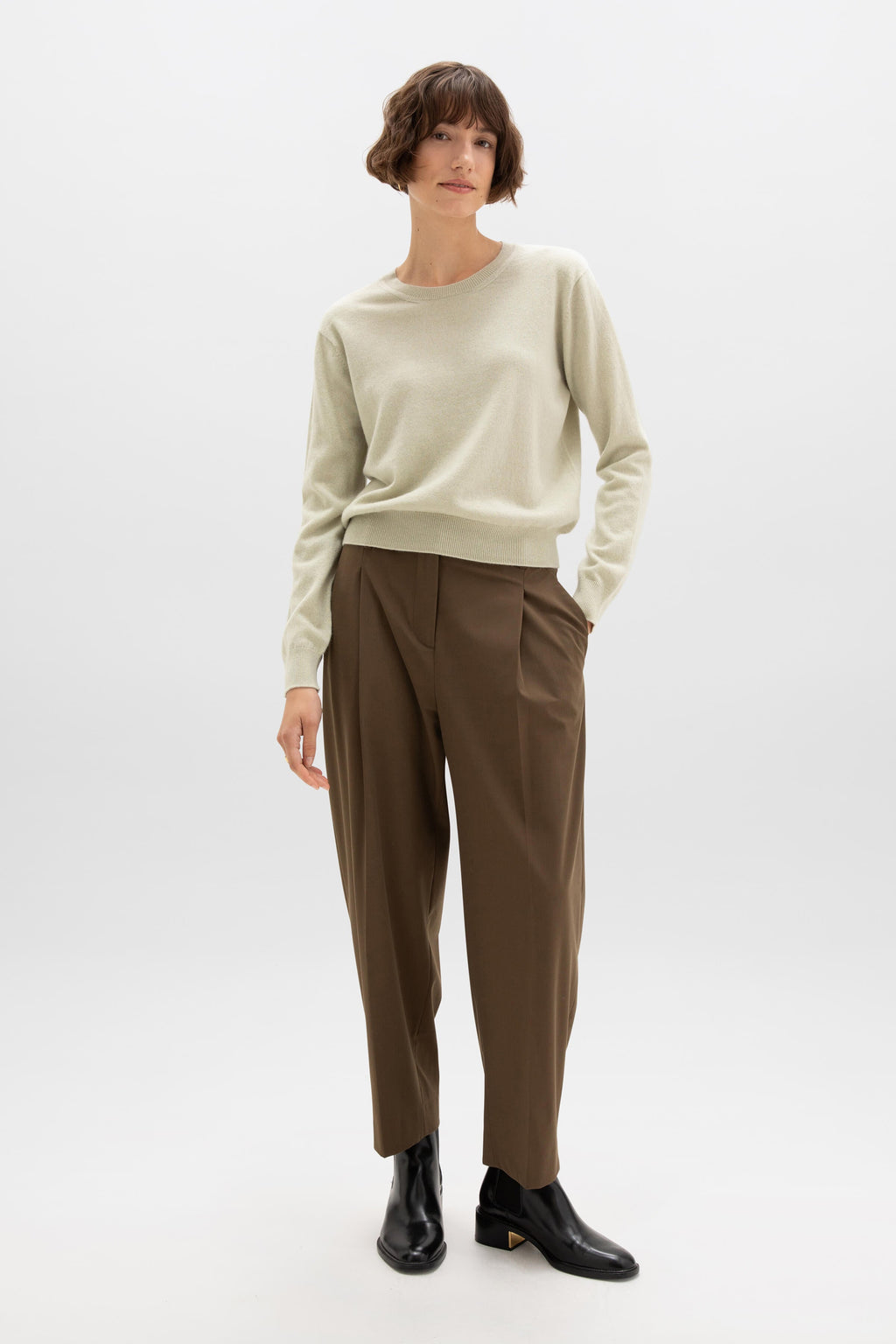 Light Green Cashmere Round Neck Jumper