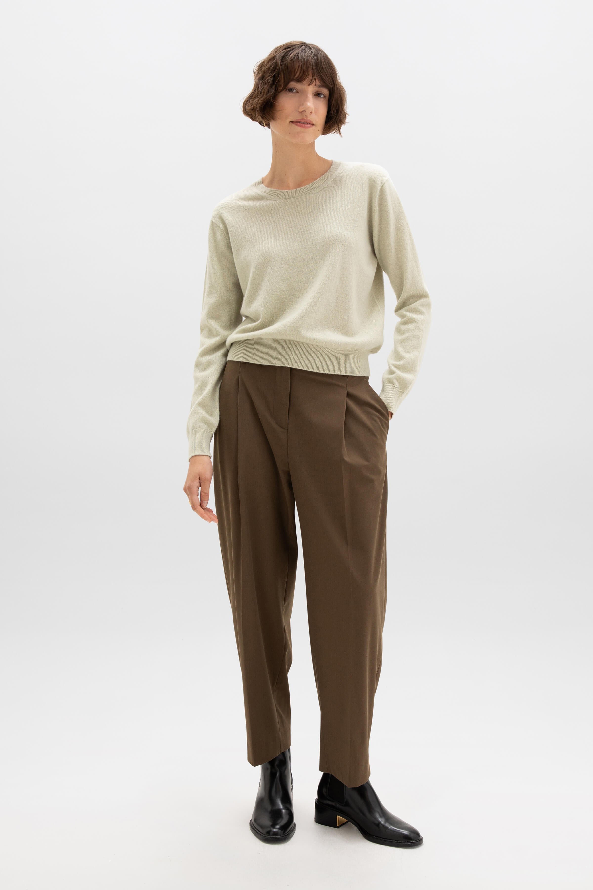Light Green Cashmere Round Neck Jumper