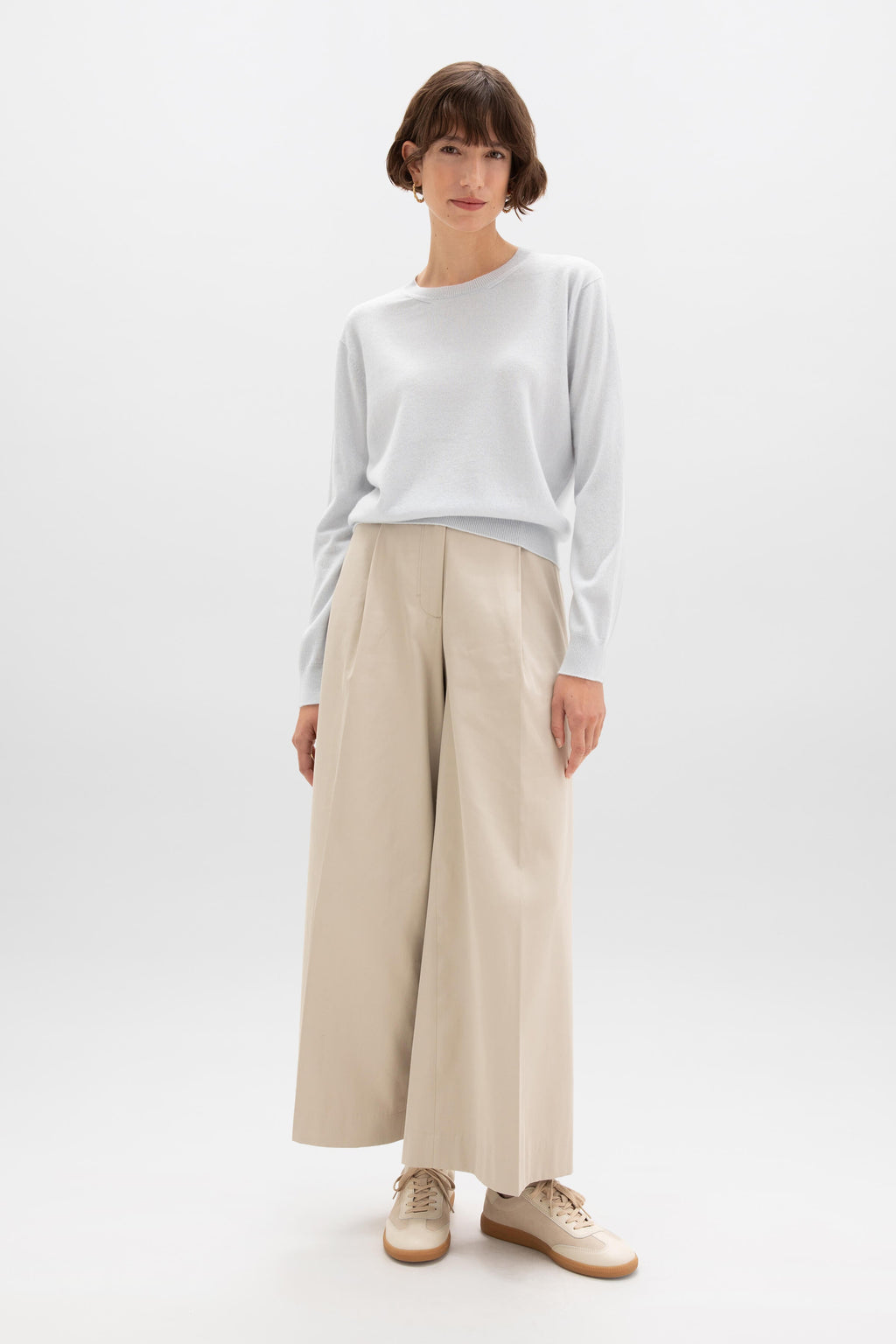 Light Blue Cashmere Round Neck Jumper