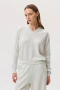 Cashmere White V Neck Jumper