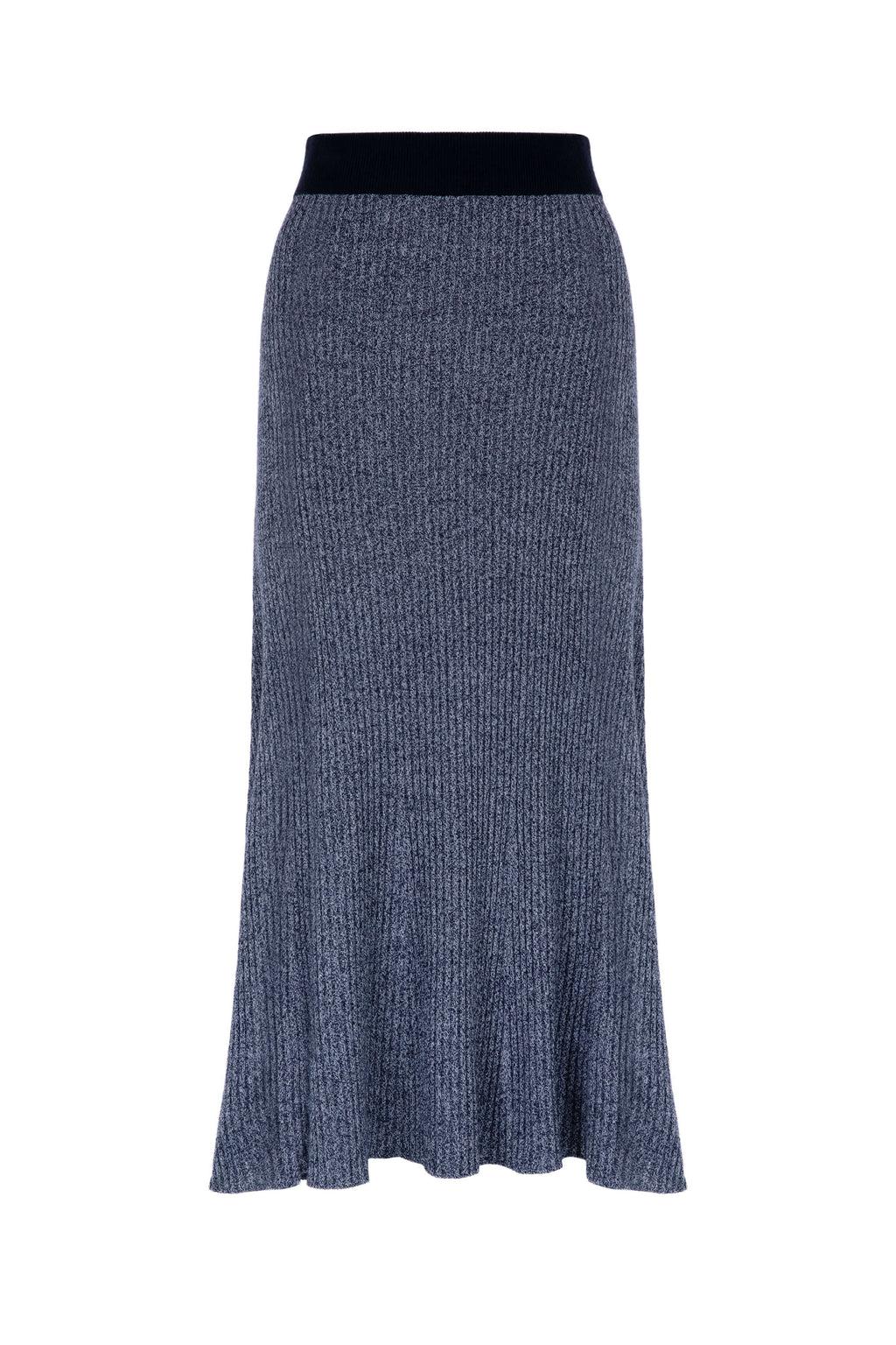 Ribbed Marl Cashmere Skirt