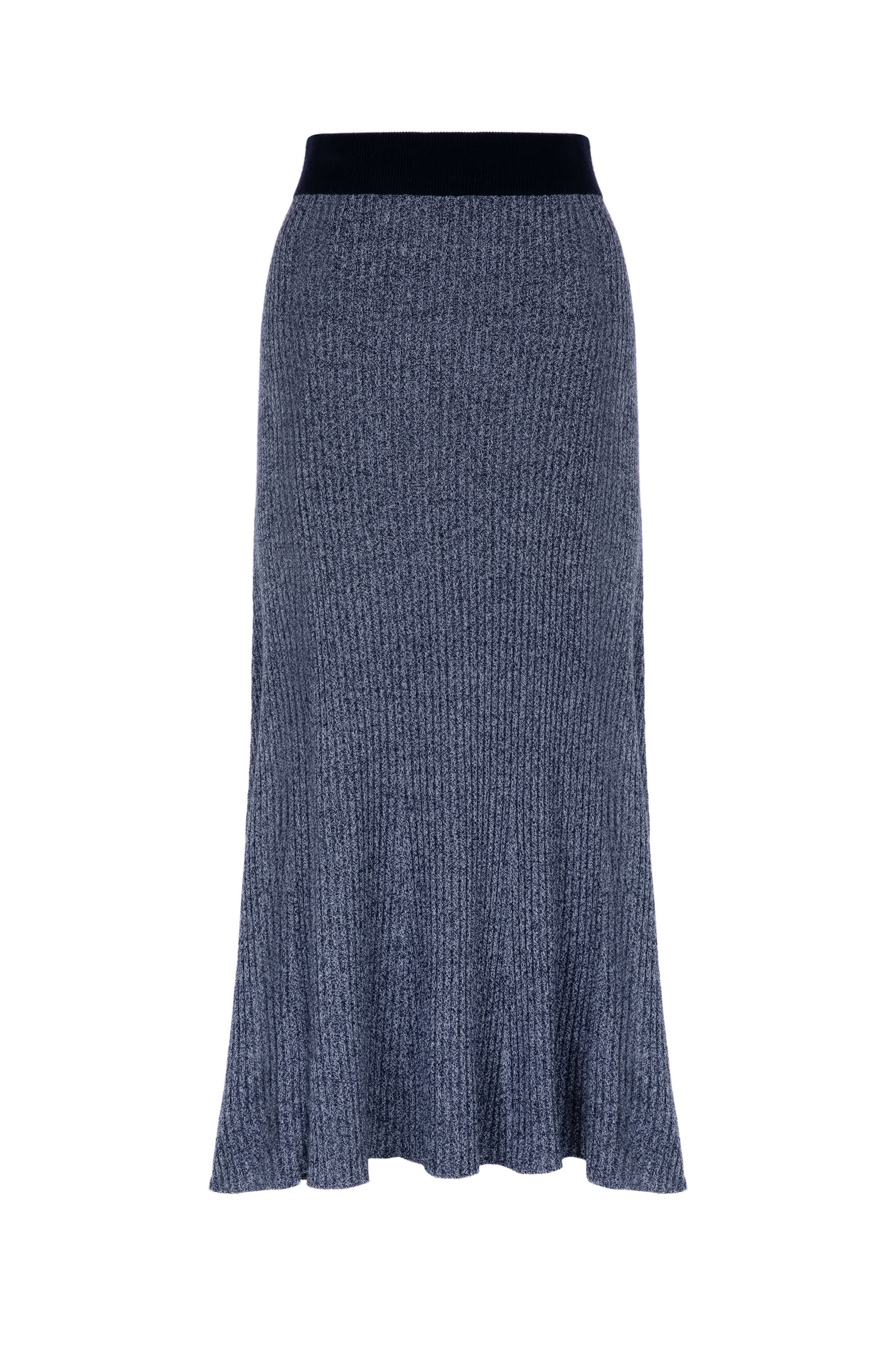 Ribbed Marl Cashmere Skirt