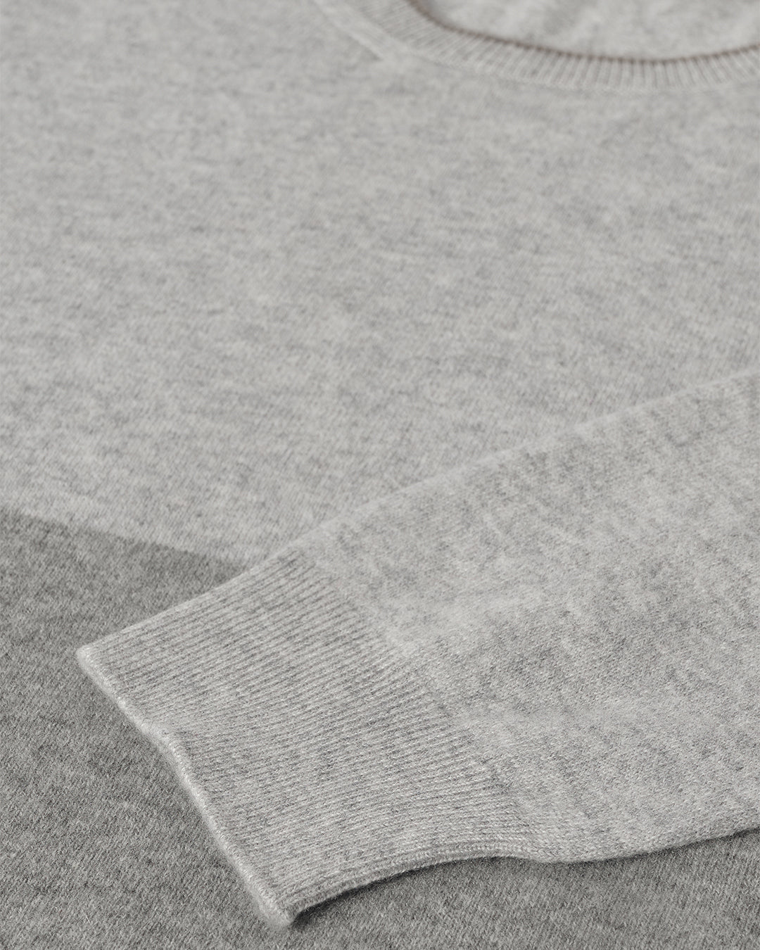 Shaded Grey Colour Block Cashmere Jumper