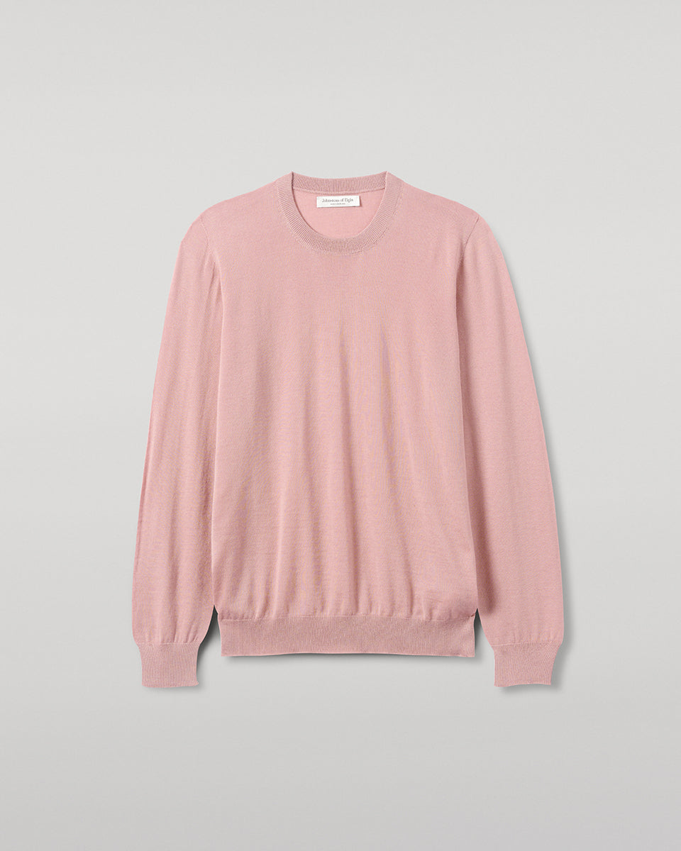 Superfine Cashmere Pink Round Neck Jumper