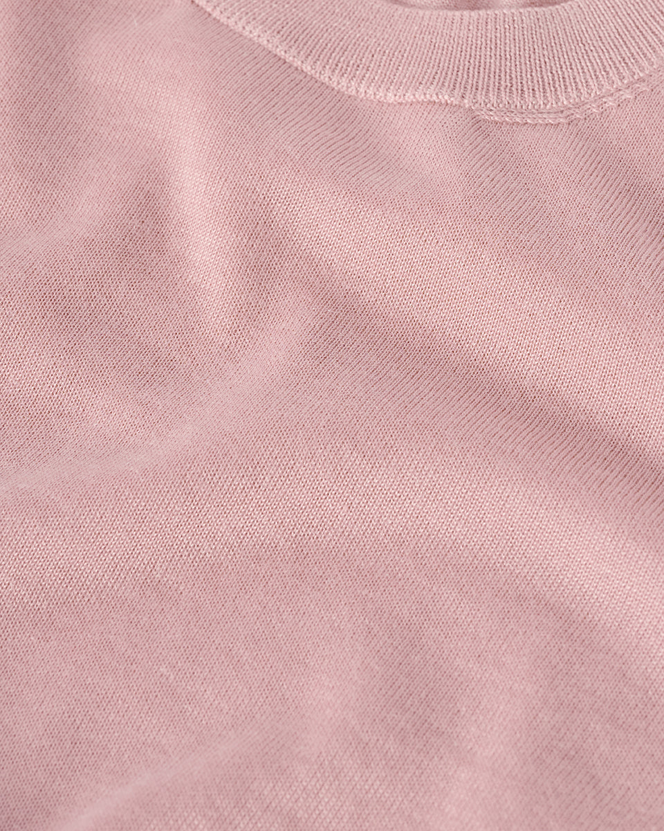 Superfine Cashmere Pink Round Neck Jumper
