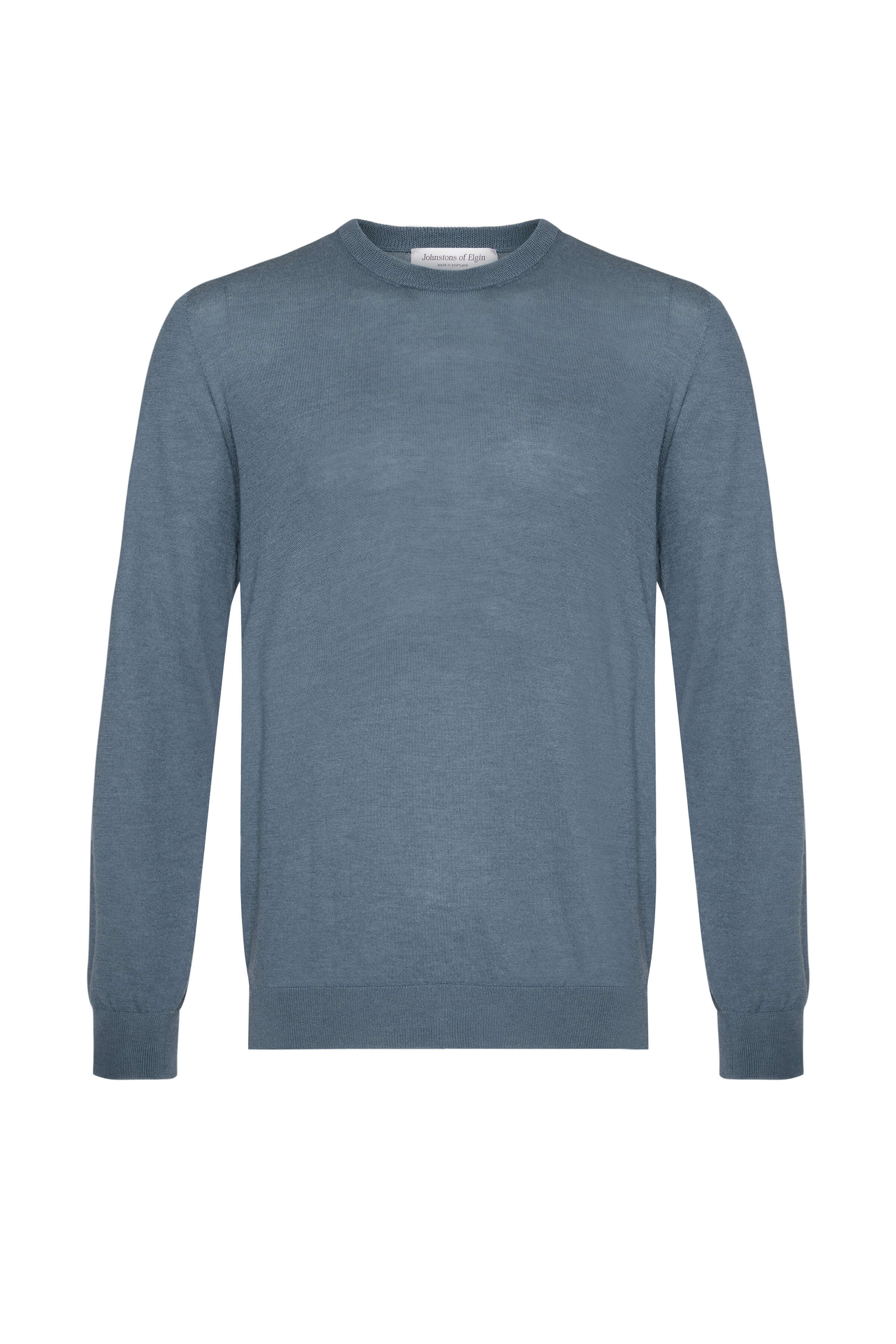 Superfine Cashmere Round Neck Blue Jumper