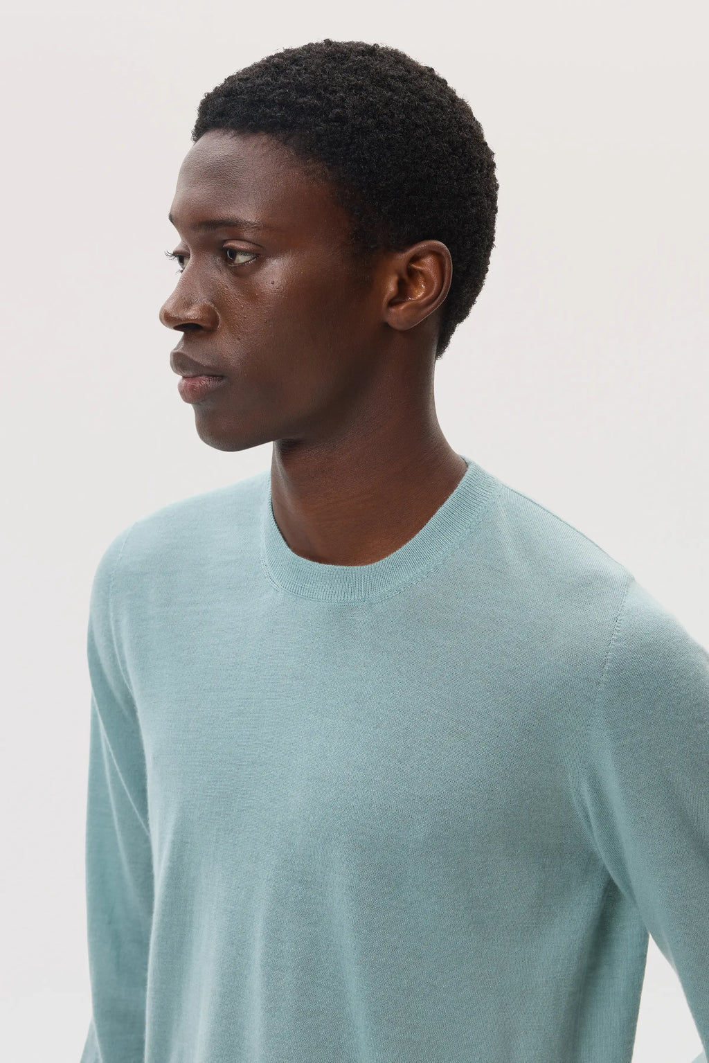 Superfine Cashmere Light Green Round Neck Jumper